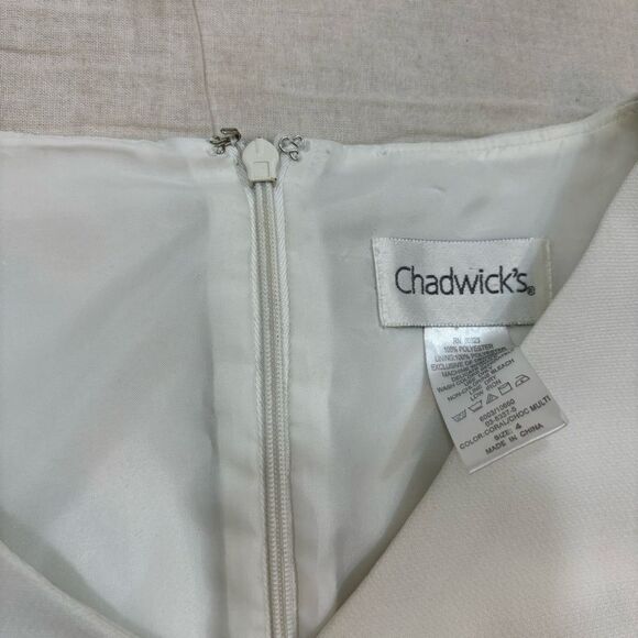 Ladies Chadwick’s Brand Color Block Midi Short‎ Sleeve Dress Size 4 - Picture 6 of 11